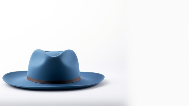 AI generated Photo of Blue Panama Hat isolated on white background. AI Generated