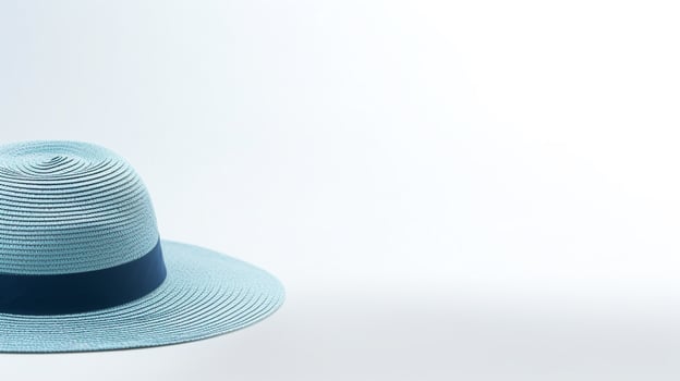 AI generated Photo of Blue Sun hat isolated on white background. AI Generated