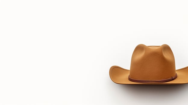 AI generated Photo of Brown Cowboy Hat isolated on white background. AI Generated