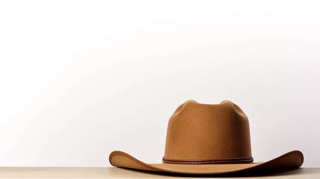 AI generated Photo of Brown Cowboy Hat isolated on white background. AI Generated
