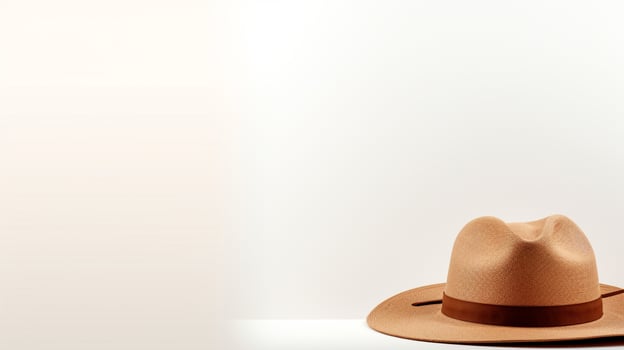 AI generated Photo of Brown Straw hat isolated on white background. AI Generated