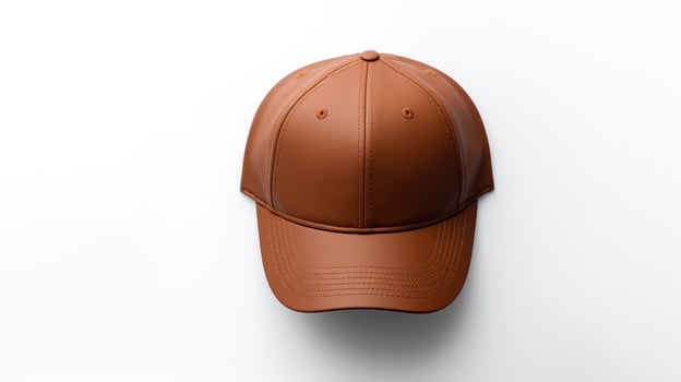 AI generated Photo of Brown Visor cap isolated on white background. AI Generated
