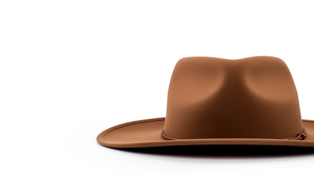 AI generated Photo of Camel Fedora Hat isolated on white background. AI Generated