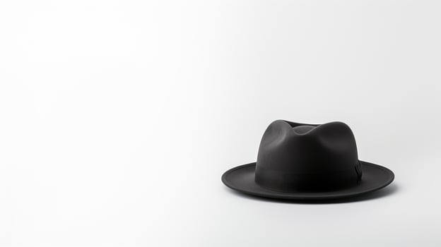 AI generated Photo of Charcoal Fedora Hat isolated on white background. AI Generated