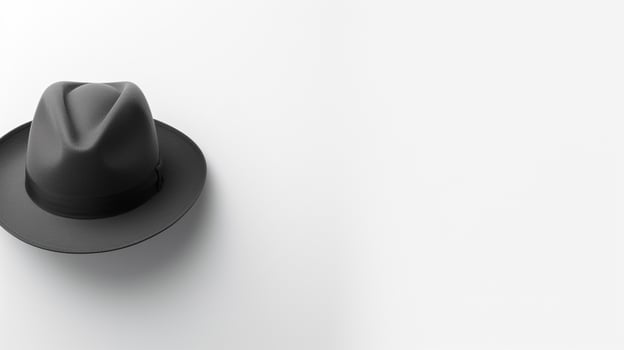 AI generated Photo of Charcoal Fedora Hat isolated on white background. AI Generated