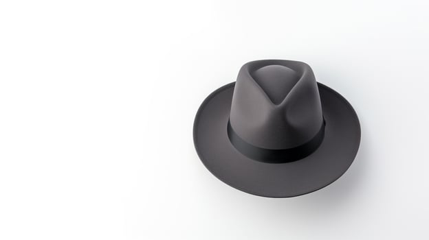 AI generated Photo of Charcoal Trilby Hat isolated on white background. AI Generated