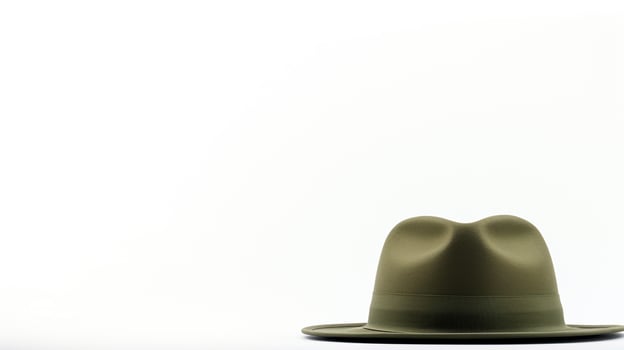 AI generated Photo of Green Panama Hat isolated on white background. AI Generated