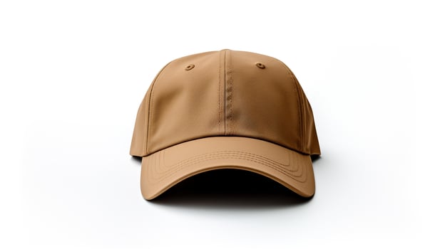 AI generated Photo of Khaki Dad Cap isolated on white background. AI Generated