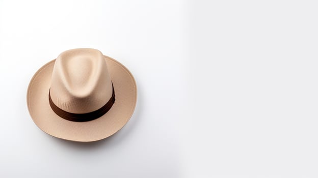 AI generated Photo of Natural Panama Hat isolated on white background. AI Generated