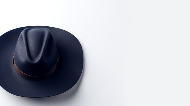 AI generated Photo of Navy Blue Cowboy Hat isolated on white background. AI Generated
