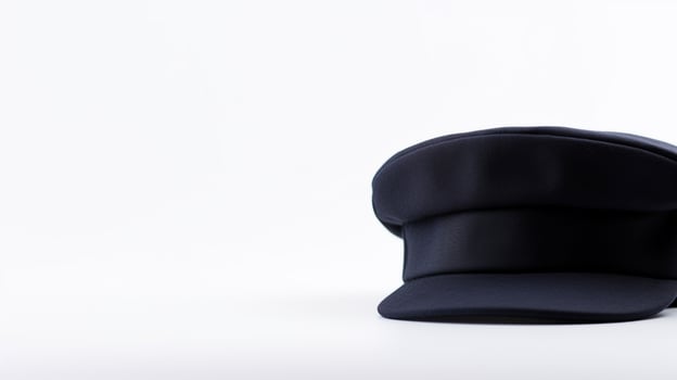 AI generated Photo of Navy Blue Military Cap isolated on white background. AI Generated