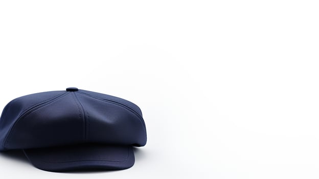 AI generated Photo of Navy Blue Newsboy Cap isolated on white background. AI Generated