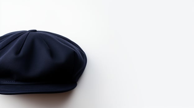 AI generated Photo of Navy Blue Newsboy Cap isolated on white background. AI Generated