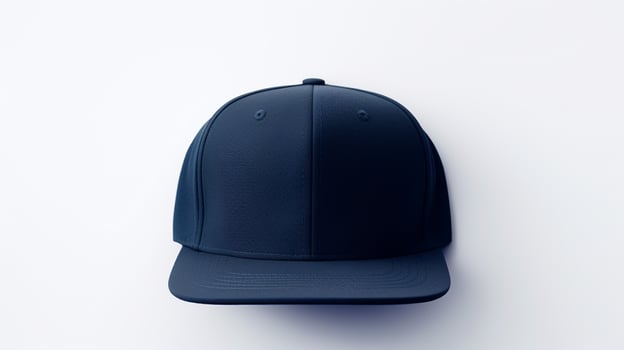 AI generated Photo of Navy Blue Snapback isolated on white background. AI Generated