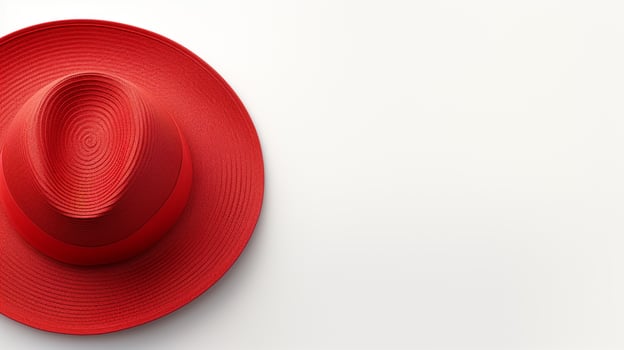 AI generated Photo of Red Sun hat isolated on white background. AI Generated