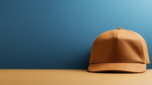 AI generated Photo of Tan Flat Cap isolated on white background. AI Generated