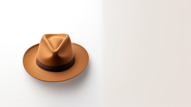 AI generated Photo of Tan Trilby Hat isolated on white background. AI Generated