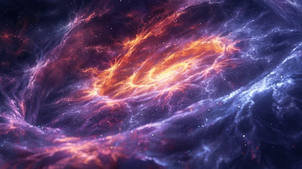 AI generated Cosmic whirlpool, a surreal space vortex leading to distant universes photo