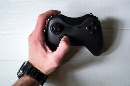 Joystick in hand photo