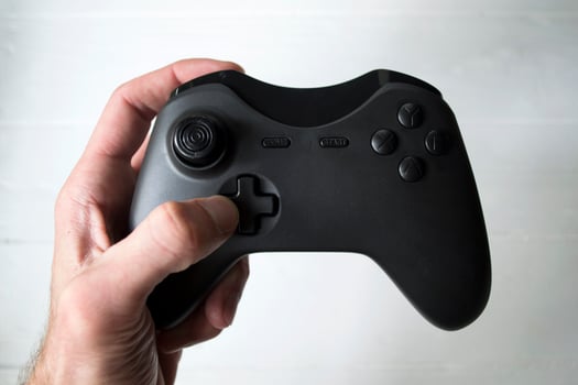 Joystick in hand photo