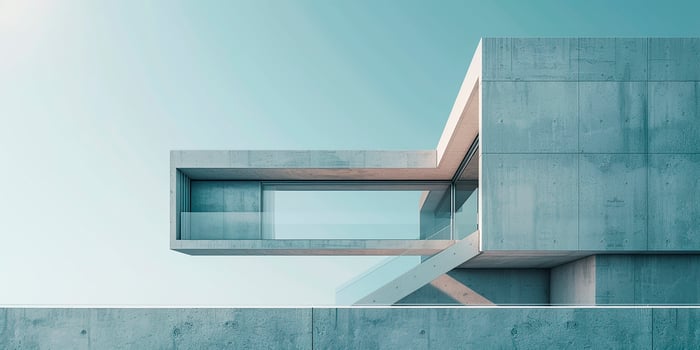 AI generated Modern minimalist architecture photo