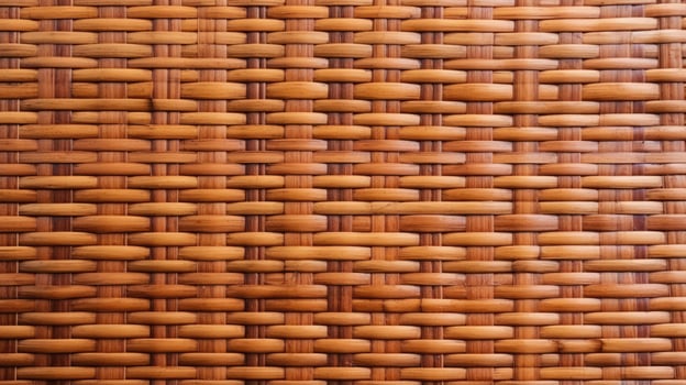 AI generated Brown bamboo weave texture, a nature background with handicraft charm. Ai Generated. photo