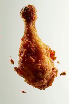 AI generated crispy and crunchy fried chicken leg photo