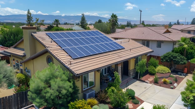 AI generated Fields of solar panels and systems to produce green electricity. AI Generated photo