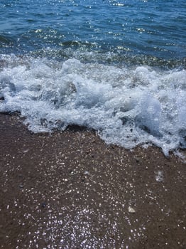 The coast of sea. Sea water. photo