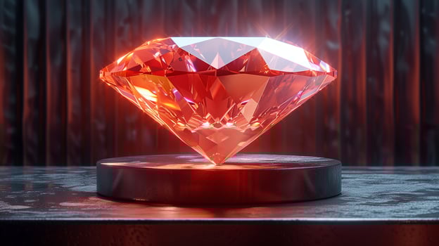 AI generated Red Diamond Background photo