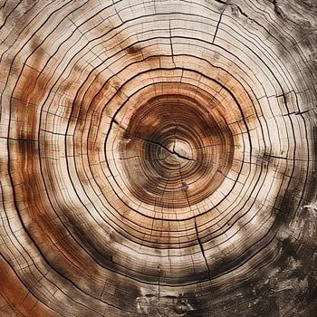 AI generated Photorealistic image of a tree cut. Tree rings. Wood texture photo