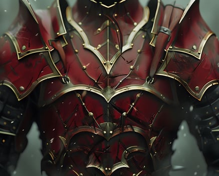 AI generated Body armor donned shield against the storm photo