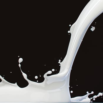 AI generated Contrasting beauty Milk splash frozen in time on a dark backdrop For Social Media Post Size photo