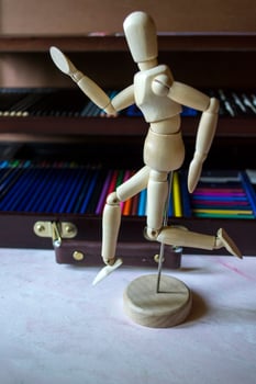 Dummy for drawing on the table. photo