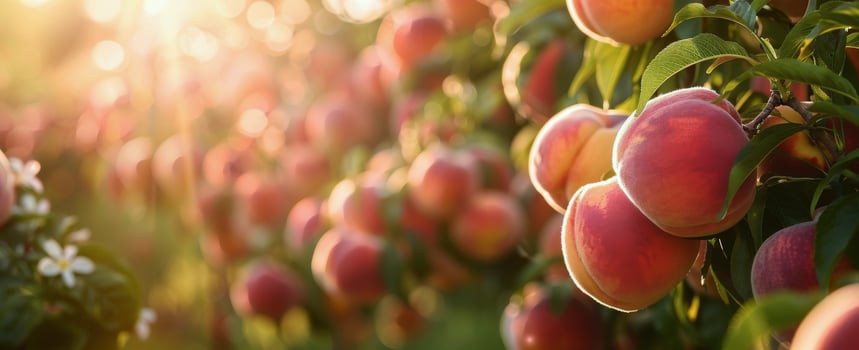 AI generated Cluster of Ripening Fruit on Tree photo