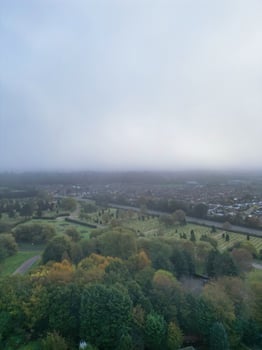 High Angle View of British Countryside Landscape of Luton City of England UK photo