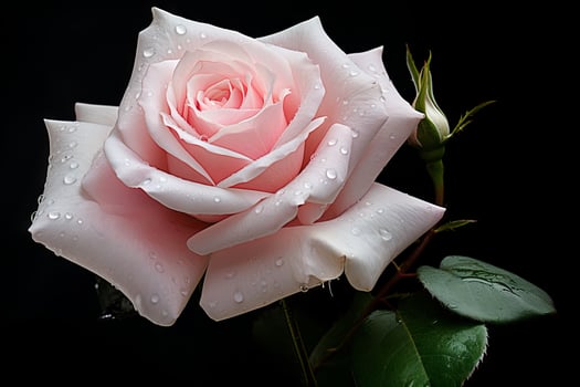 AI generated The delicate petals of a blooming rose. Generative AI photo