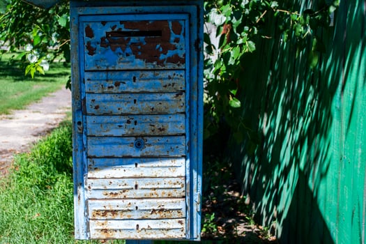 Old rusty mailbox. photo