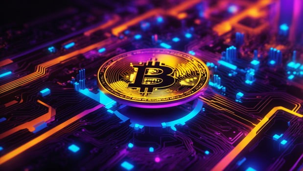 AI generated Bitcoin cryptocurrency digital money golden coin technology concept Cryptocurrency bitcoin photo