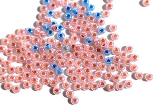 beads on a white background, beads isolated, bead weaving photo