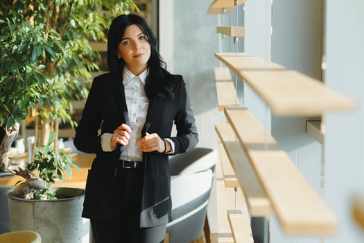 young business woman at the office photo
