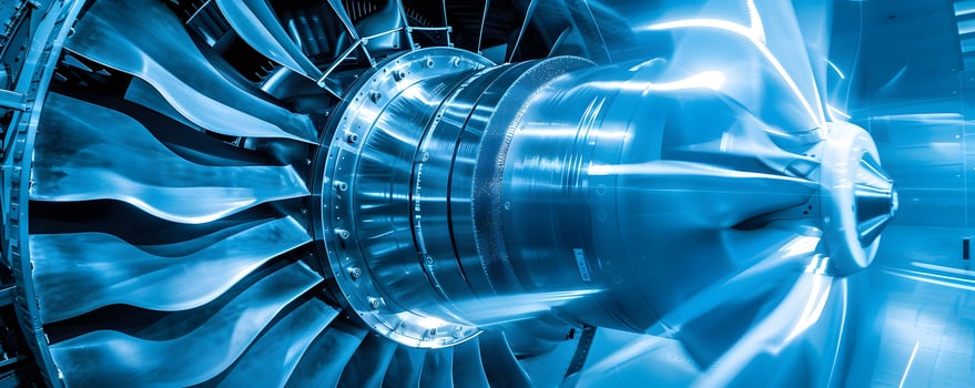 AI generated Mechanical engineer refining a jet engine photo