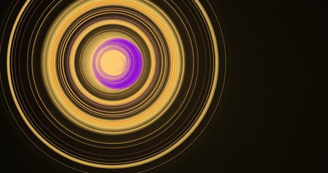 Yellow And Purple Abstract Lines Curves Particles Background photo
