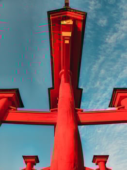 Shapes And Forms Of A Red Torii Gate photo