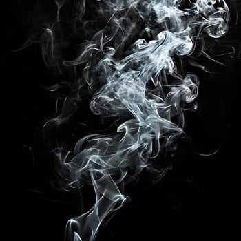 AI generated Smoke in a black background photo