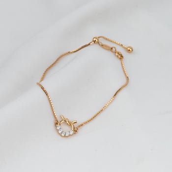gold jewelry anklet with pendant photo