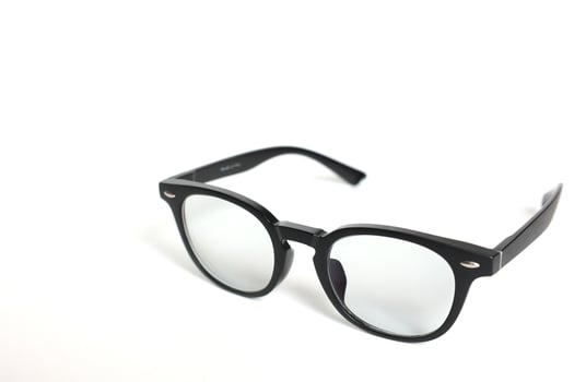Glasses on white background, eyeglasses on white background photo