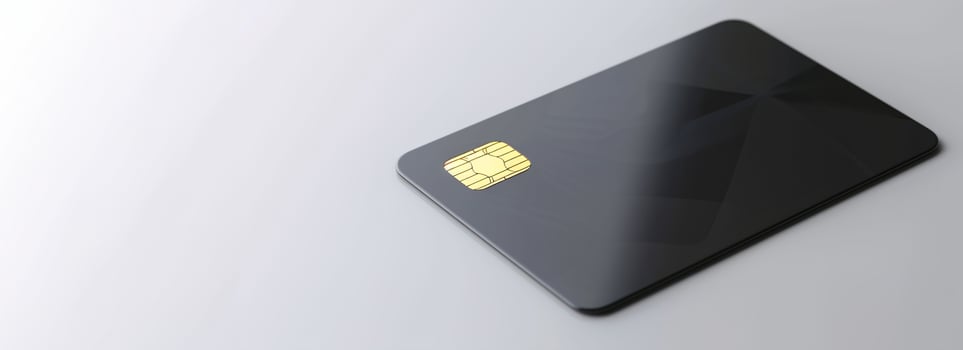 AI generated Credit card mockup isolated on a clear background, ideal for e-commerce, shopping, and banking promotions photo