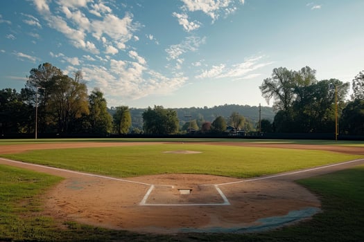 AI generated American baseball field. Generate Ai photo