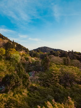 Landscape View Of Japan Mountains During Spring photo